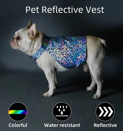 Gilet per cani riflettente geometrico